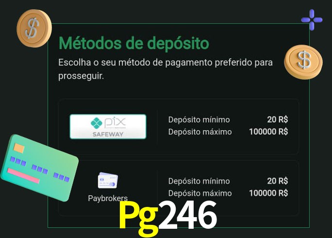 O cassino Pg246 oferece uma grande variedade de métodos de pagamento